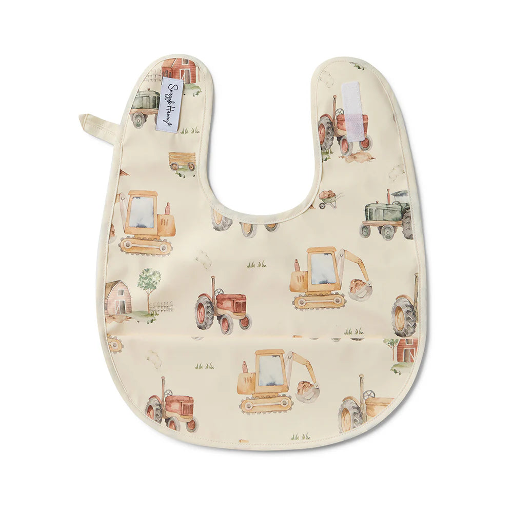 Snuggle Bib- Diggers & Tractors