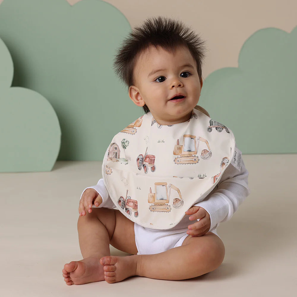 Snuggle Bib- Diggers & Tractors