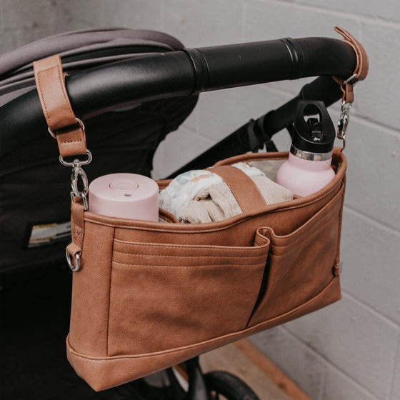 Vegan Leather Stroller Strap Set