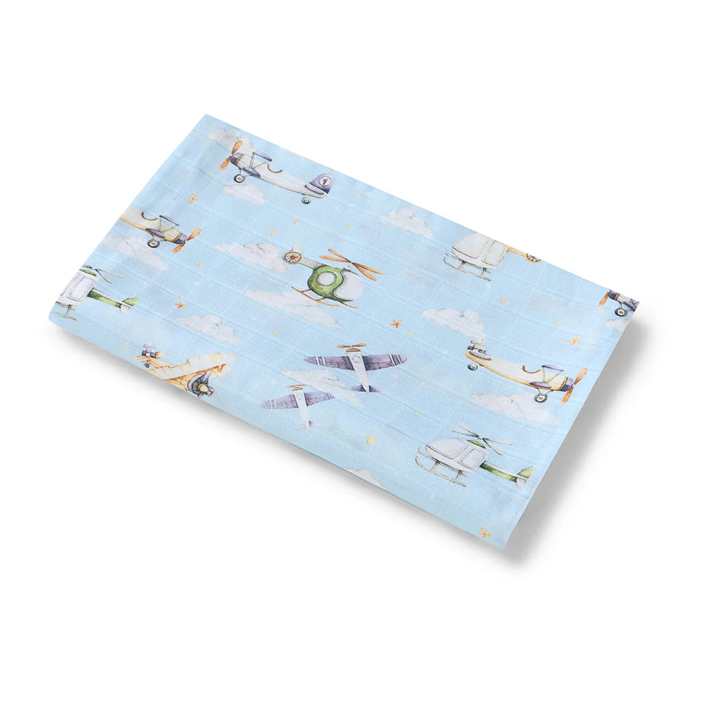 Organic Muslin Wrap- Taking Flight