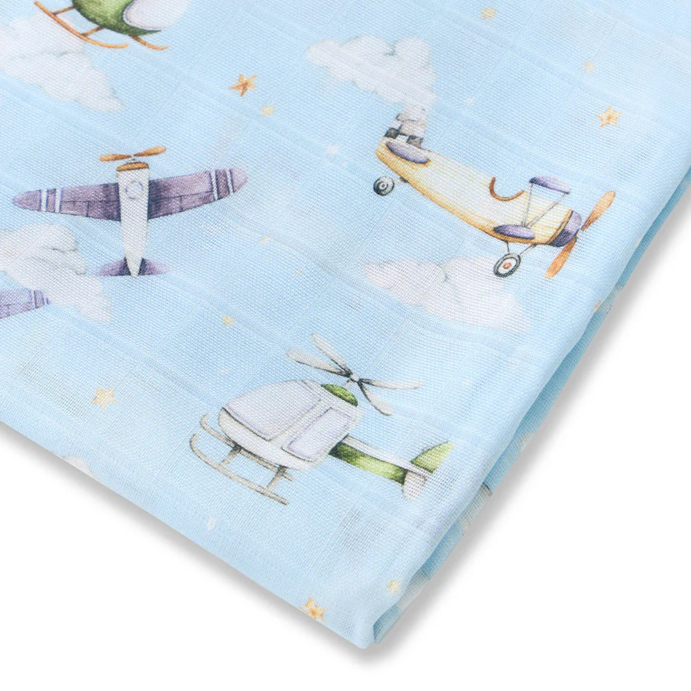Organic Muslin Wrap- Taking Flight