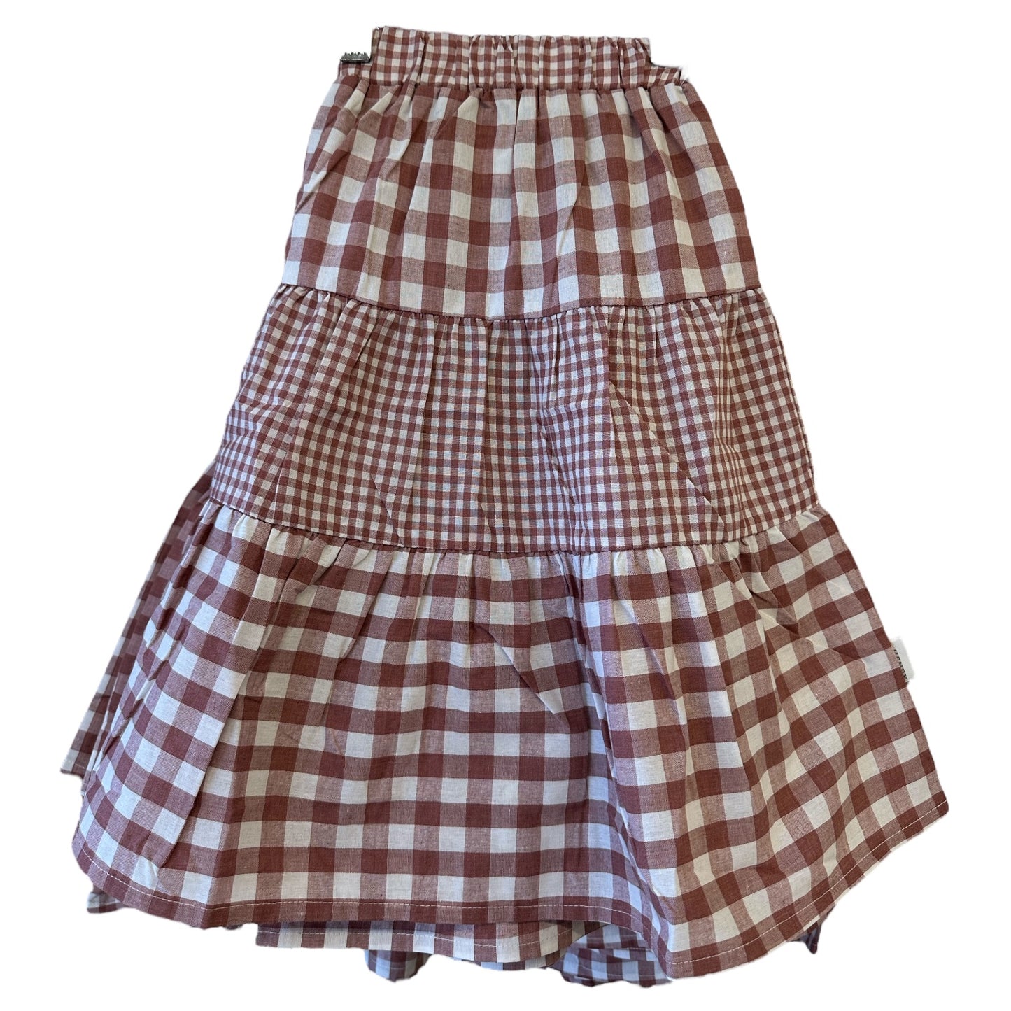 Girls Maxi Skirt- Pink Ginghams