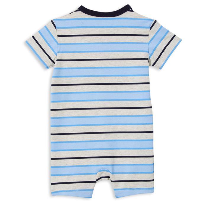 Blue Stripe Henley Romper