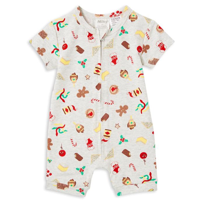 Summer Christmas Zip Romper