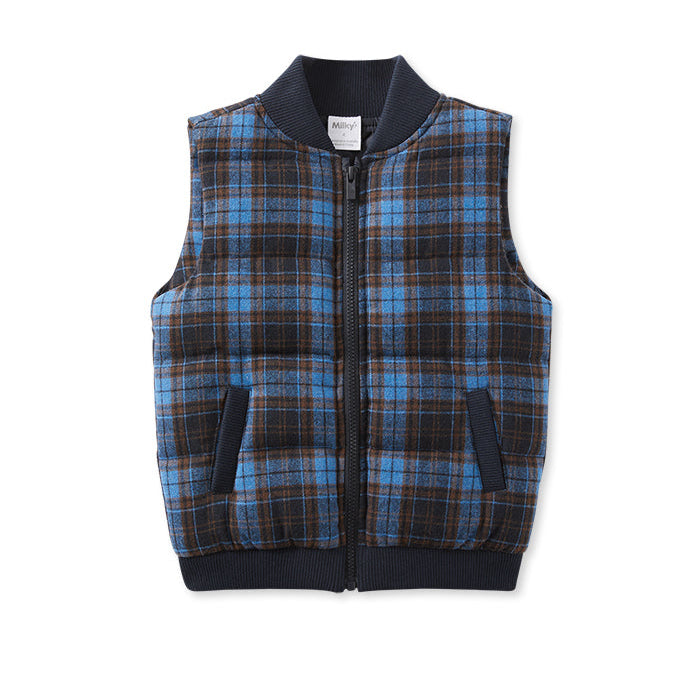 Check Puffer Vest