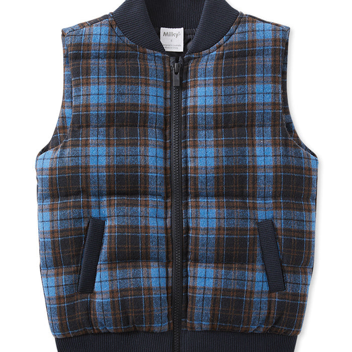 Check Puffer Vest