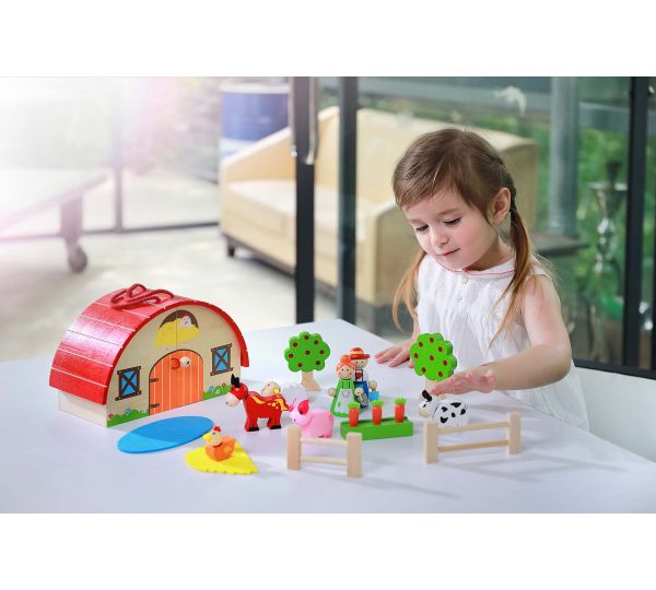 Wooden Farm Barn Set