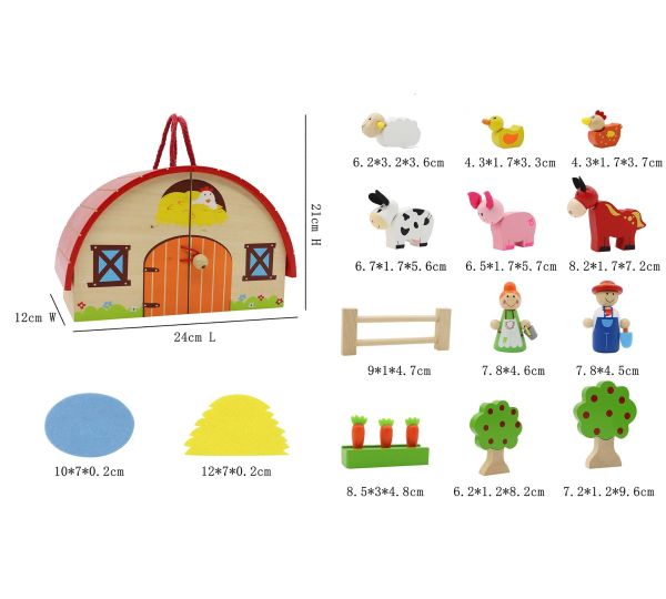 Wooden Farm Barn Set