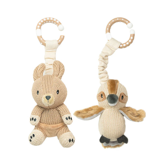 Stroller Toys 2 Pack- Kangaroo & Kookaburra