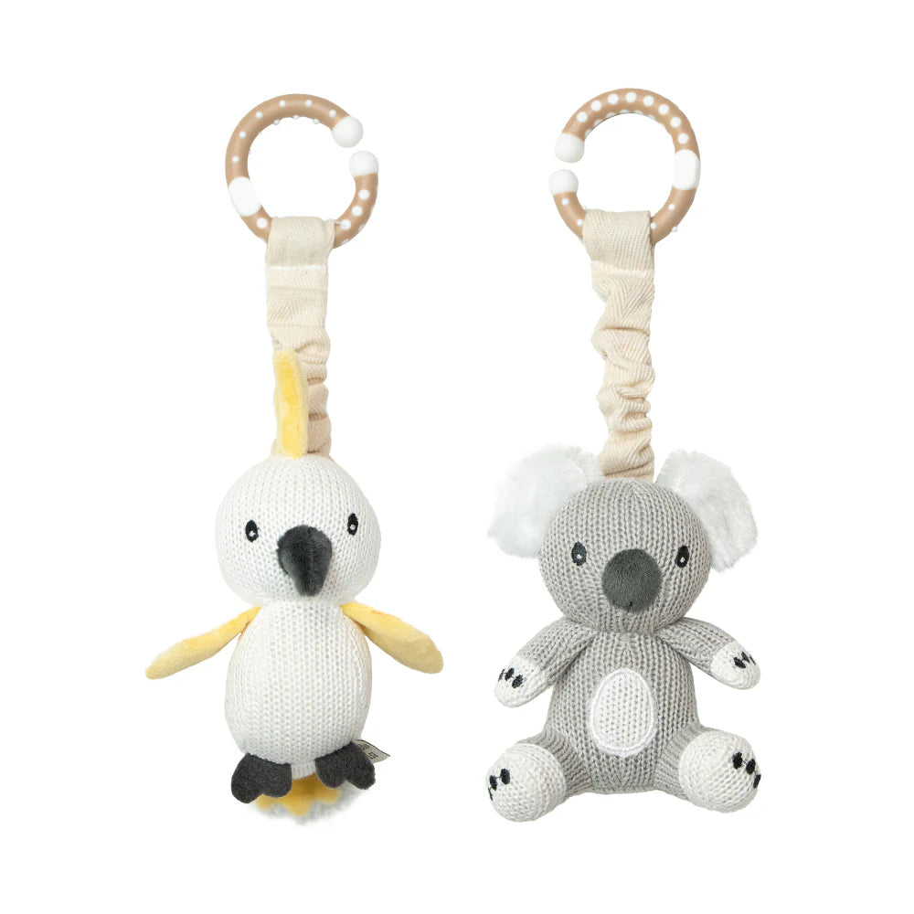 Stroller Toys 2 Pack- Koala & Cockatoo