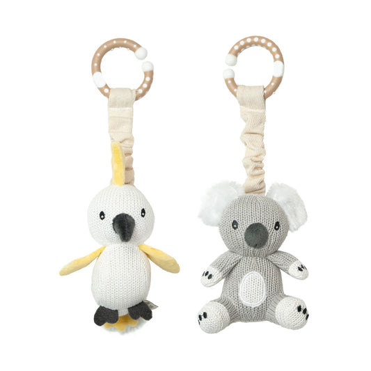 Stroller Toys 2 Pack- Koala & Cockatoo