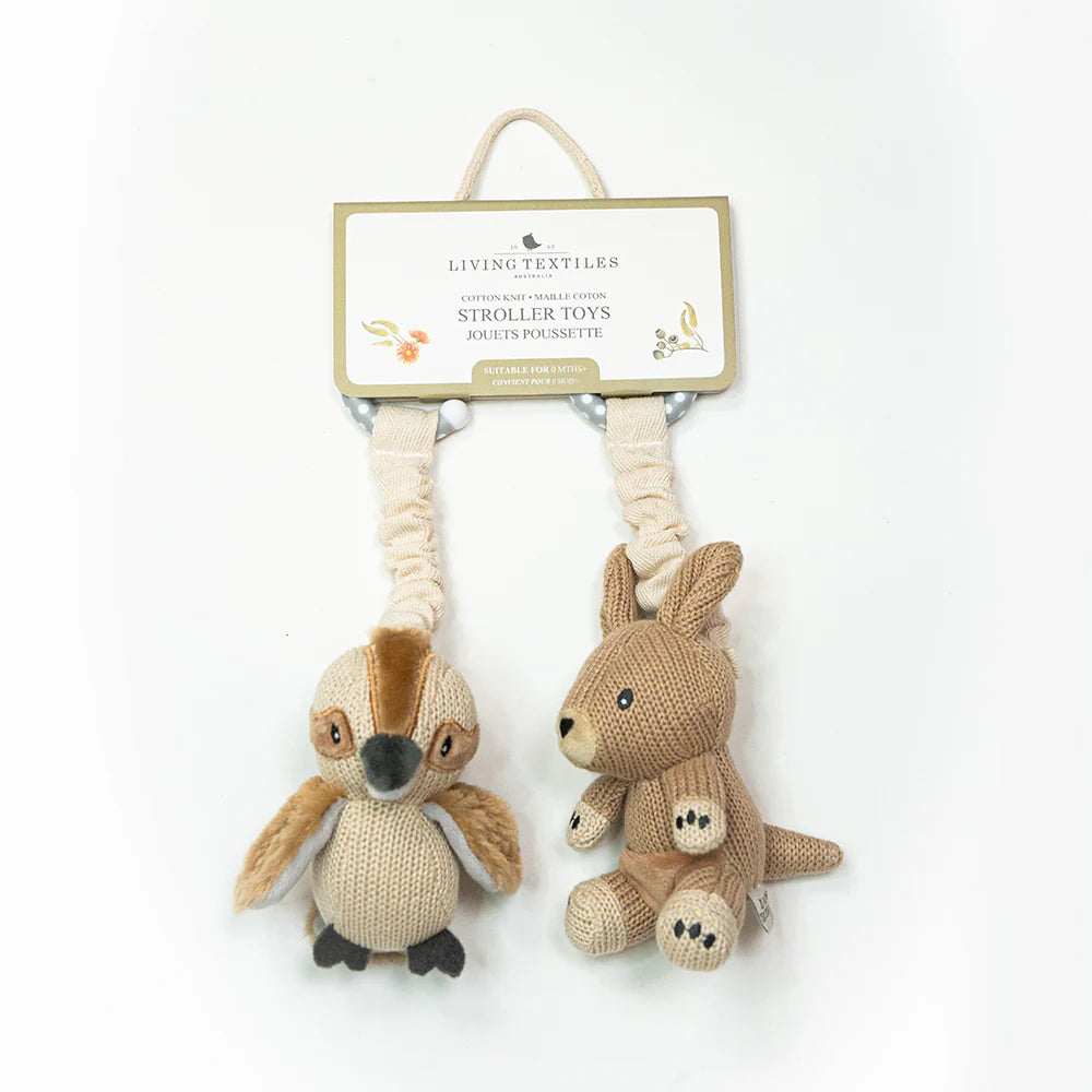Stroller Toys 2 Pack- Kangaroo & Kookaburra