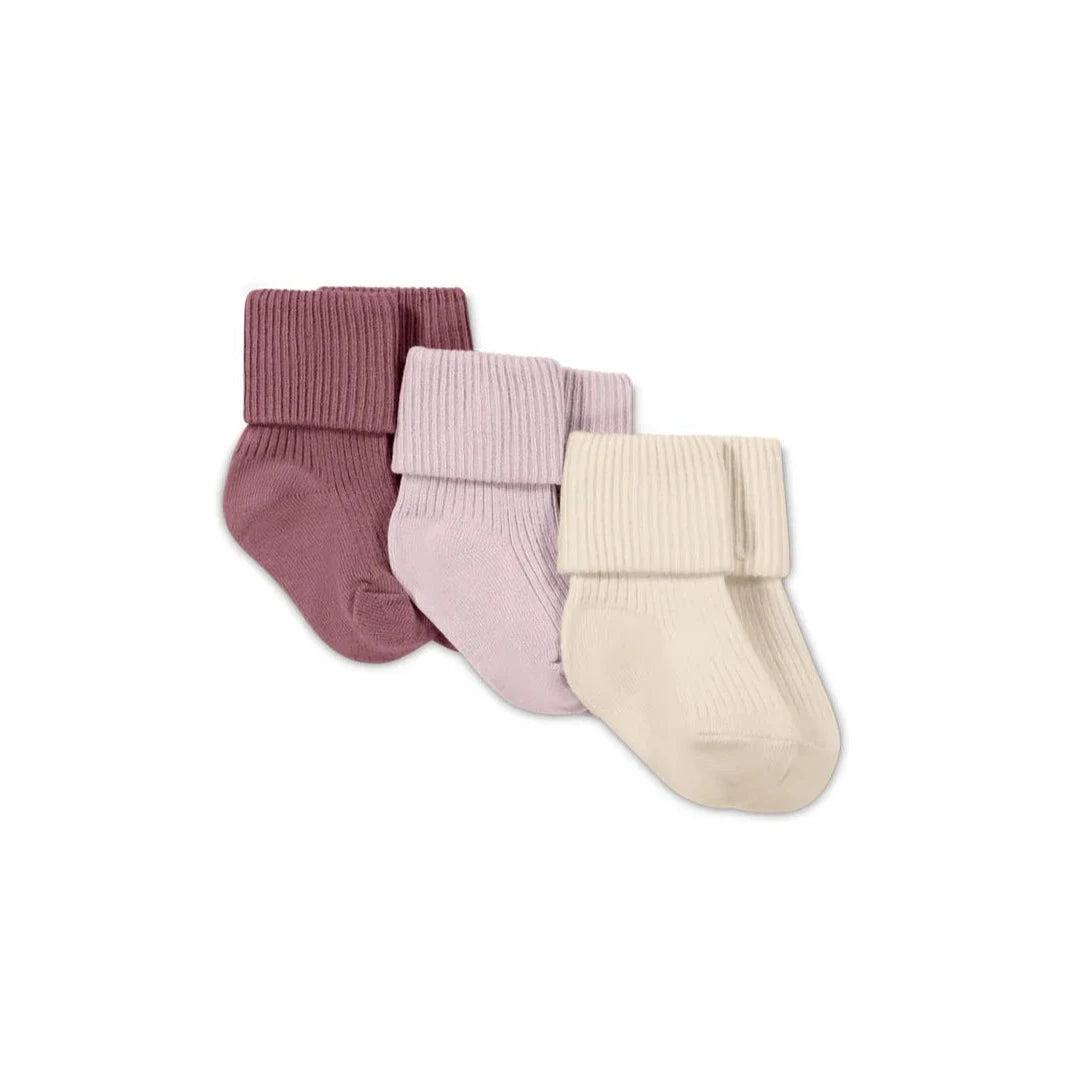 Rib Sock 3 Pack- Lilium/Violet Tint/Milk