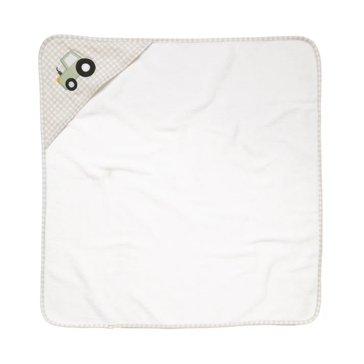 Organic Hooded Towel- Tractor Ride