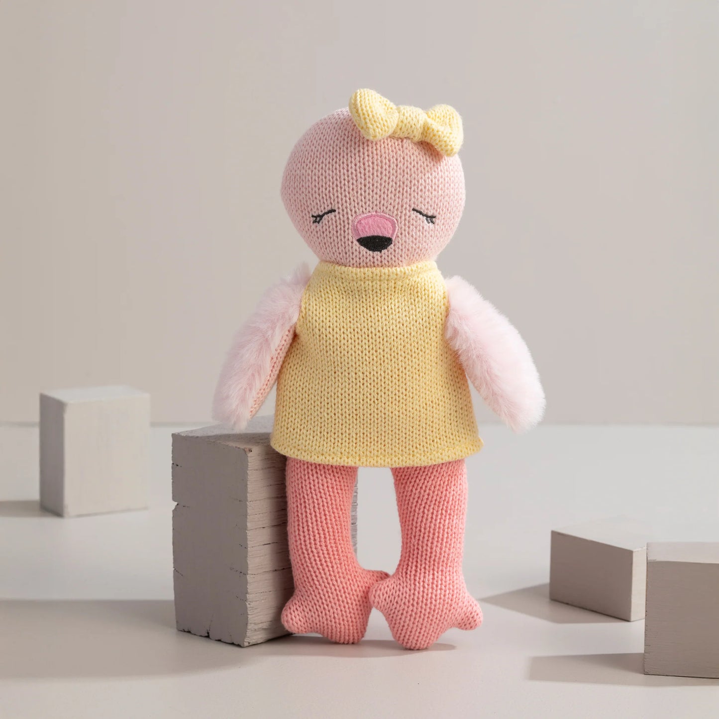 Knitted Animal Toy- Freya The Flamingo