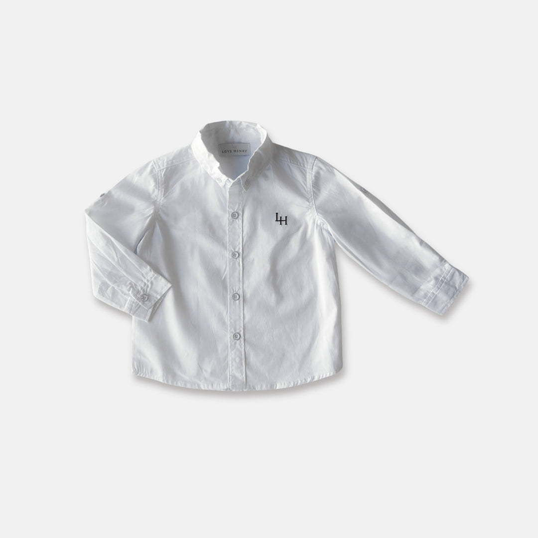 Boys Oxford Long Sleeve Shirt- White