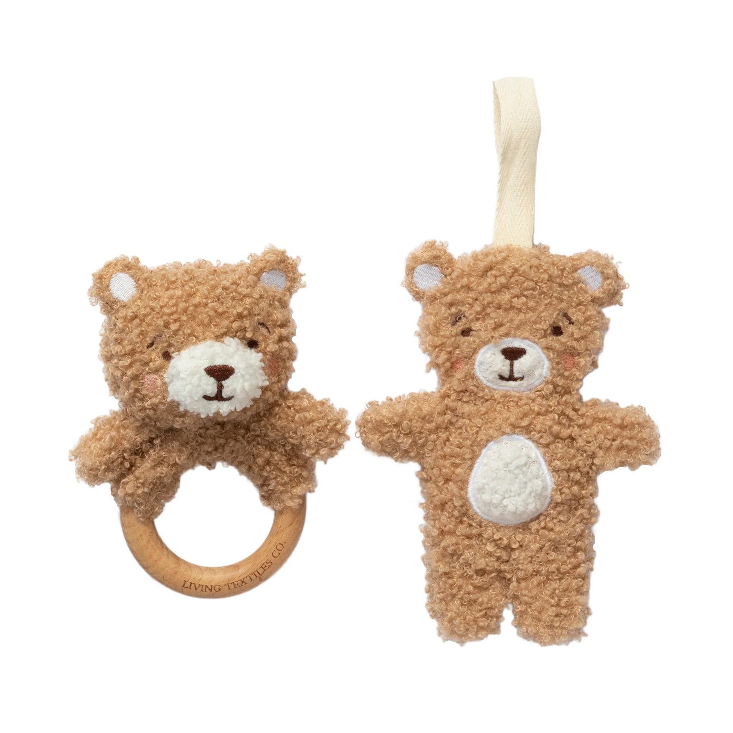 Teething Ring & Dummy Chain Gift Set- Cuddly Bear
