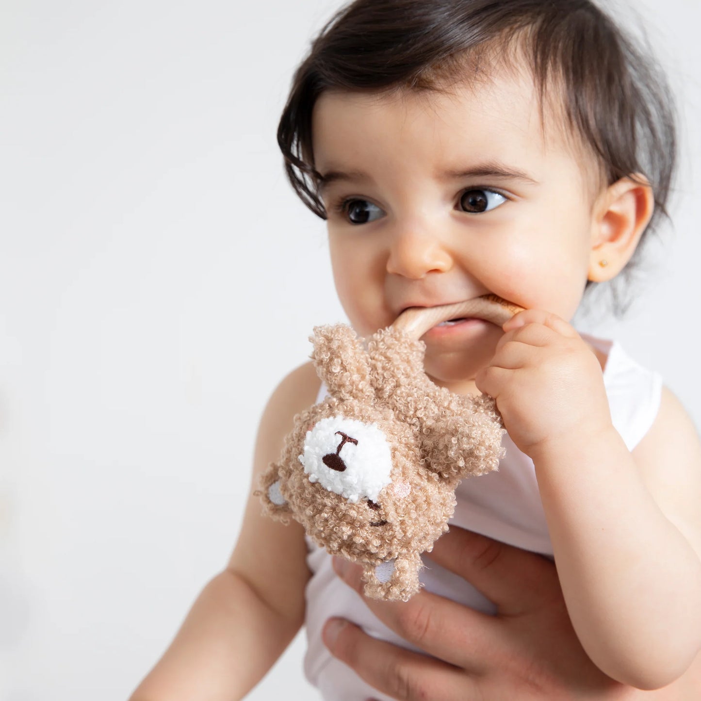 Teething Ring & Dummy Chain Gift Set- Cuddly Bear