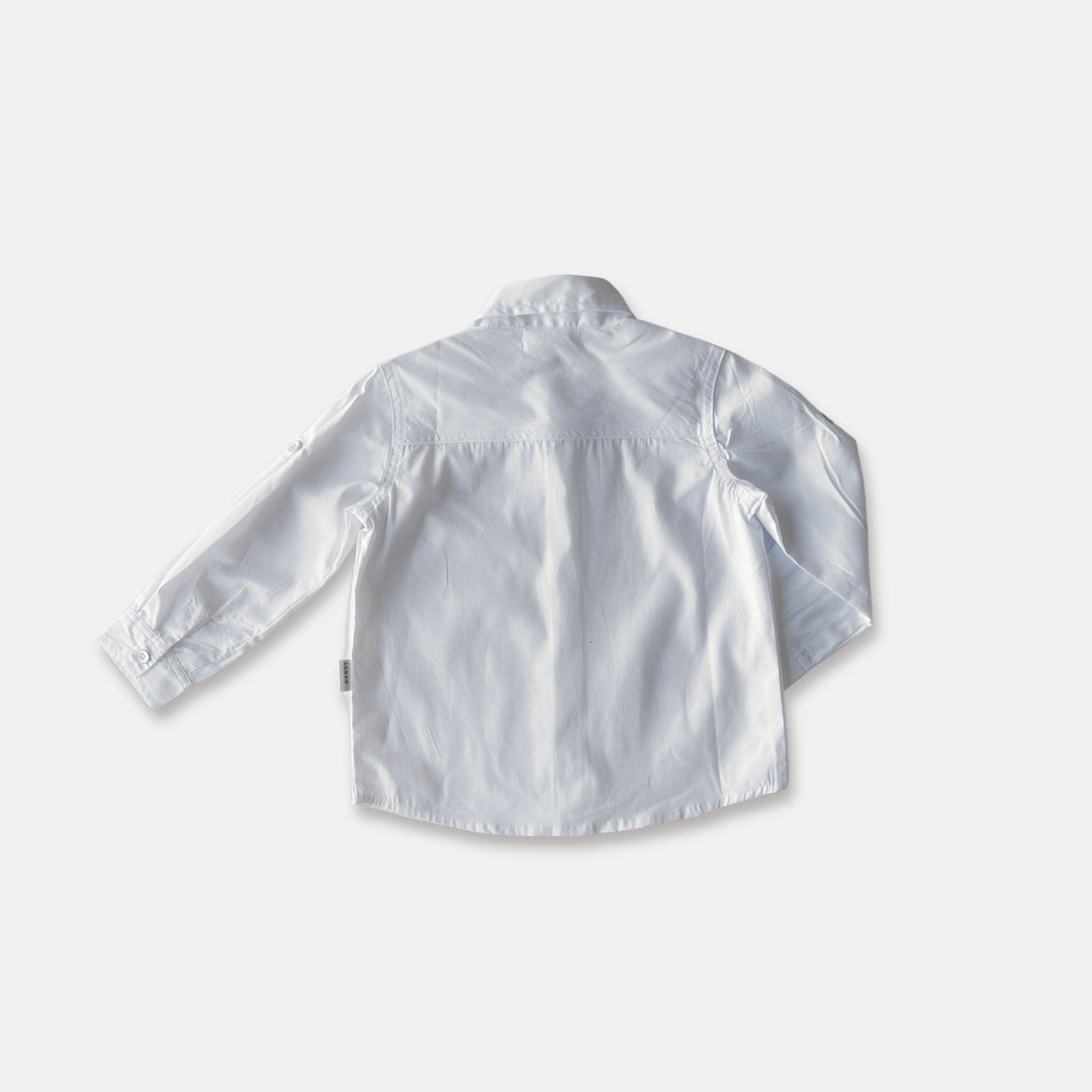 Boys Oxford Long Sleeve Shirt- White