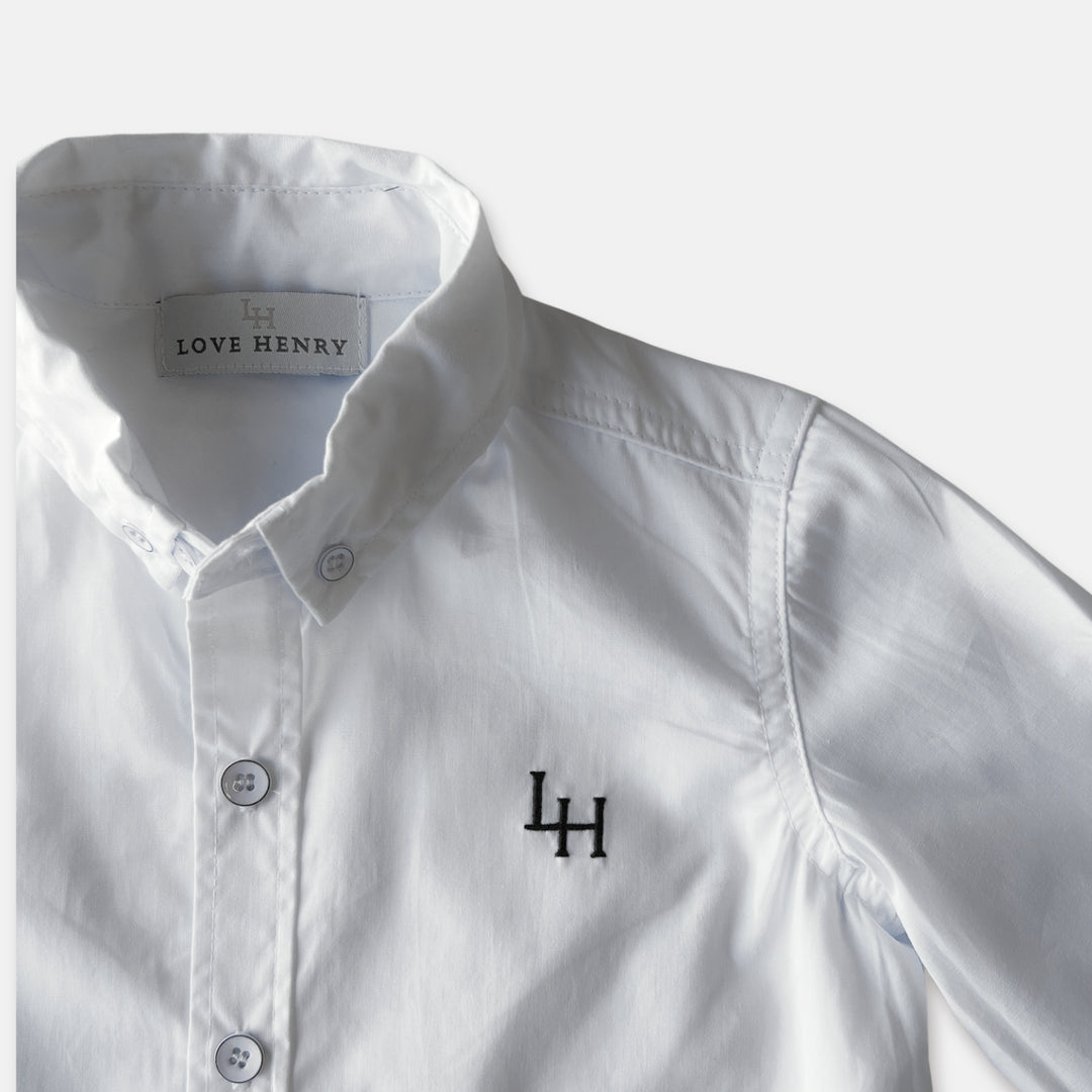 Boys Oxford Long Sleeve Shirt- White