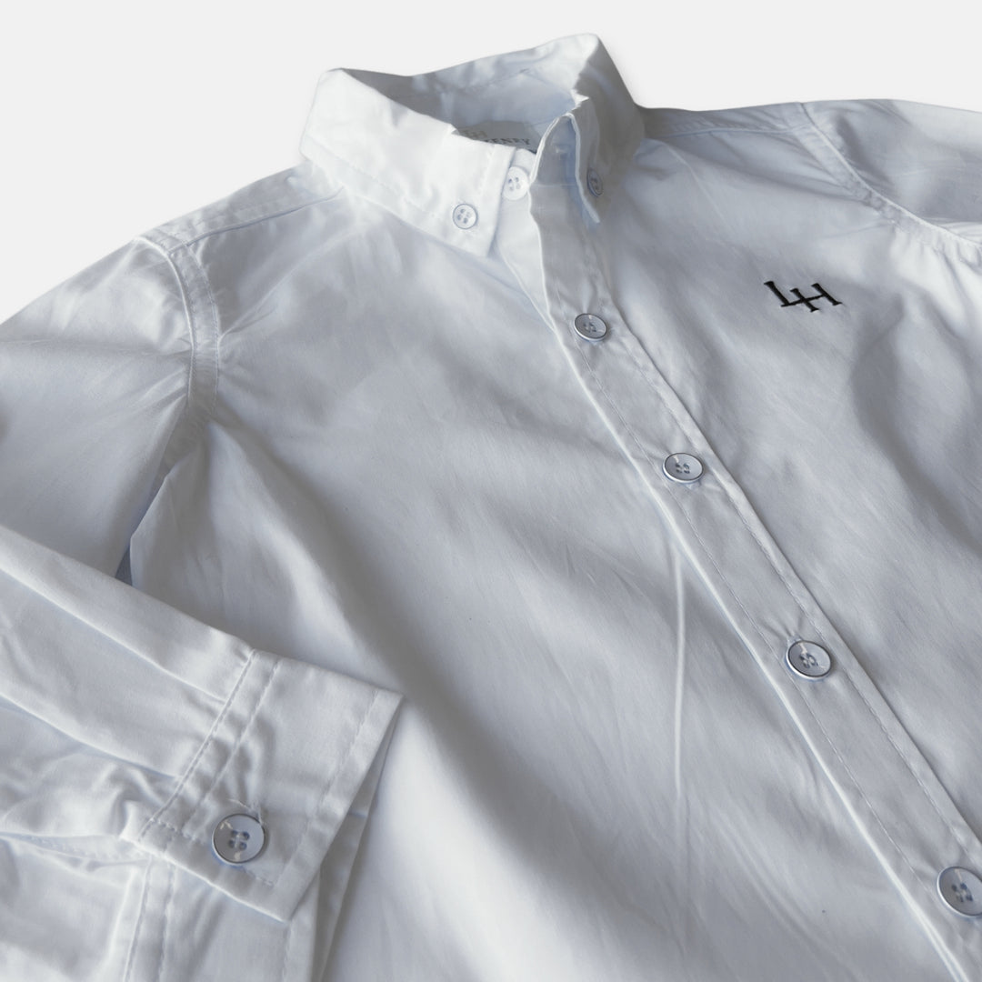 Boys Oxford Long Sleeve Shirt- White
