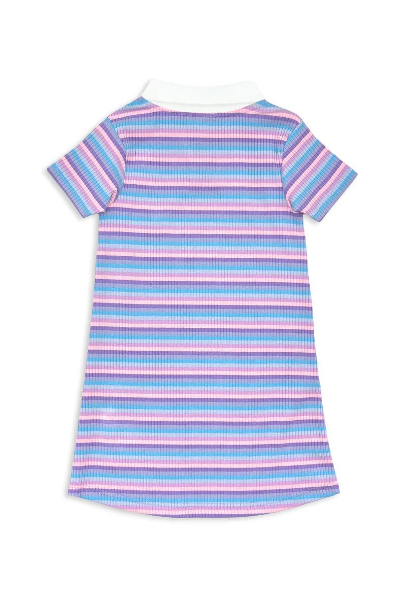 Lilac Stripe Rib Dress