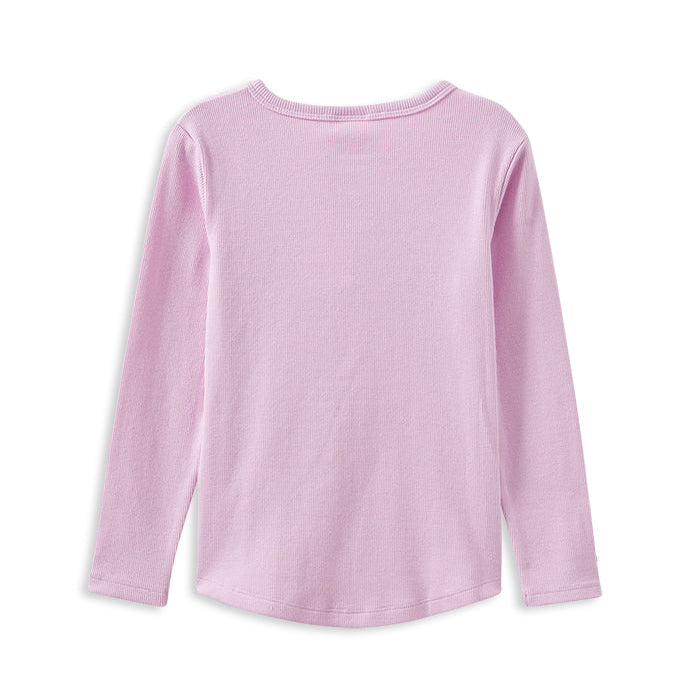 Blush Henley Long Sleeve Top