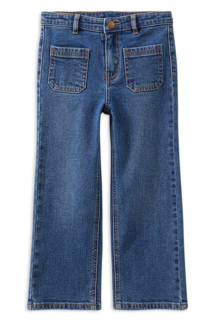 Girls Mid Wash Denim Jeans