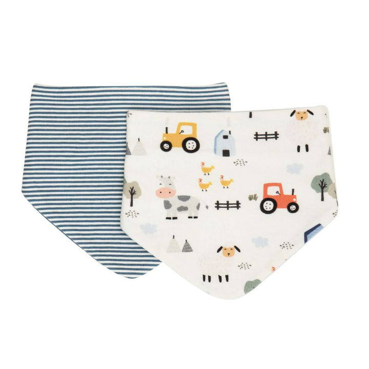 Bandana Bibs 2pk- Barnyard