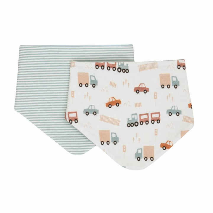 Bandana Bibs 2pk- Blue Trucks