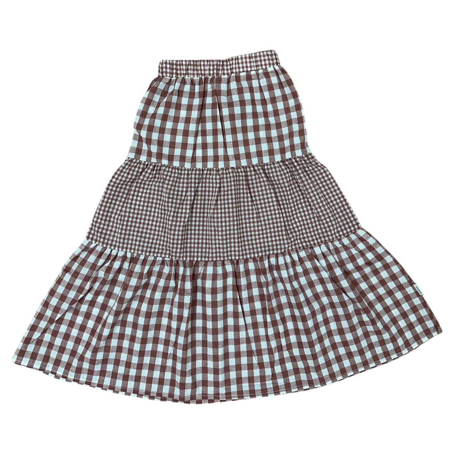Girls Maxi Skirt- Pink Ginghams