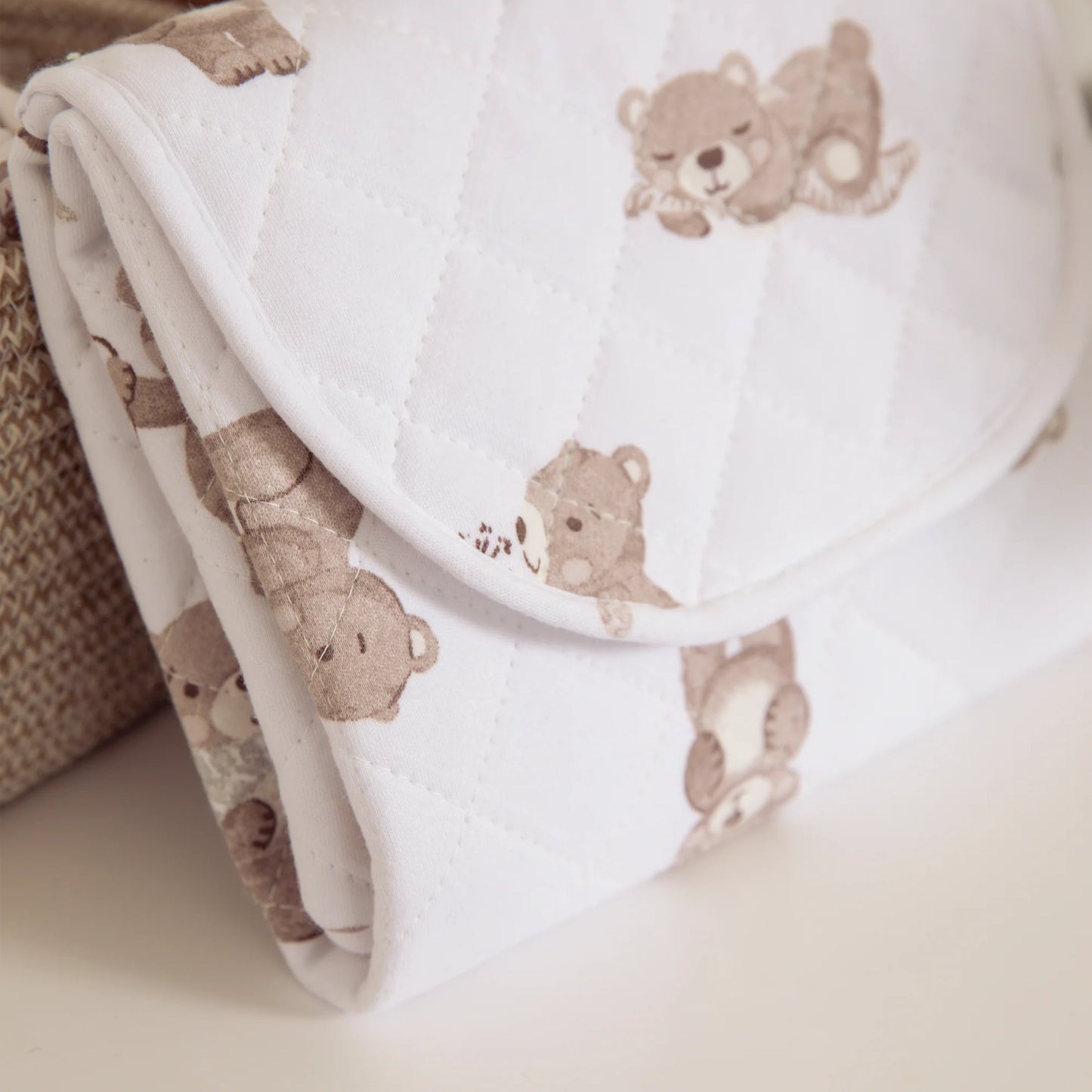 Foldable Waterproof Change Mat- Cuddly Bear