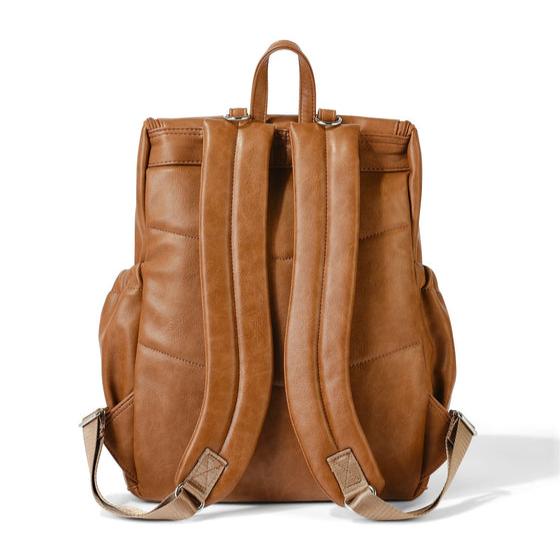 Signature Nappy Backpack - Tan Vegan Leather