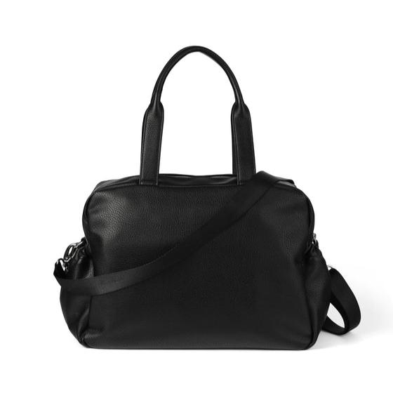 Carry All Nappy Bag - Black Dimple Vegan Leather