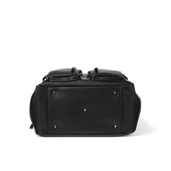 Carry All Nappy Bag - Black Dimple Vegan Leather