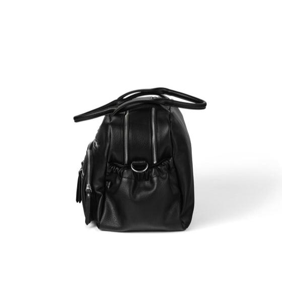 Carry All Nappy Bag - Black Dimple Vegan Leather