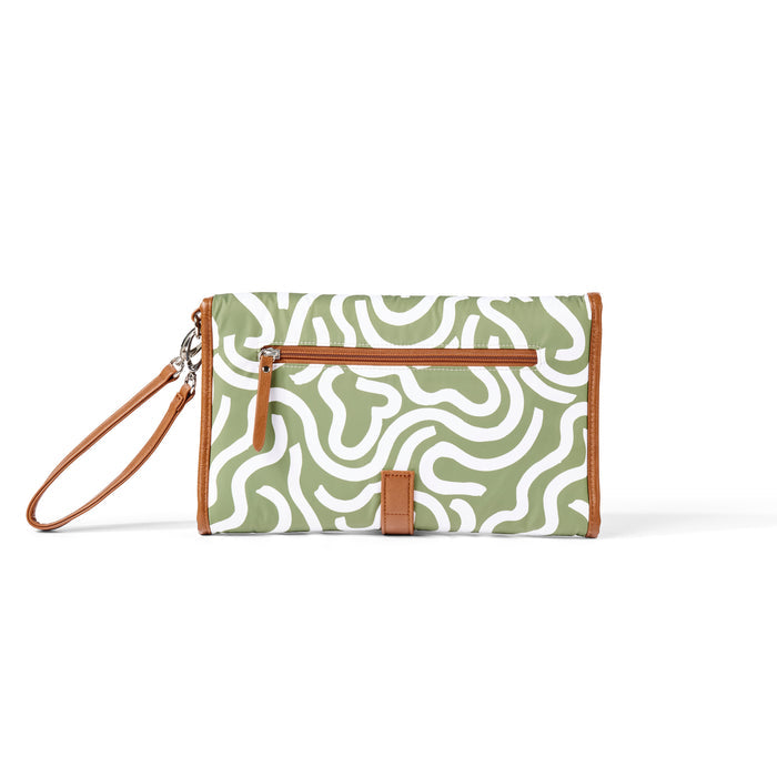Change Mat Clutch - Green Squiggle
