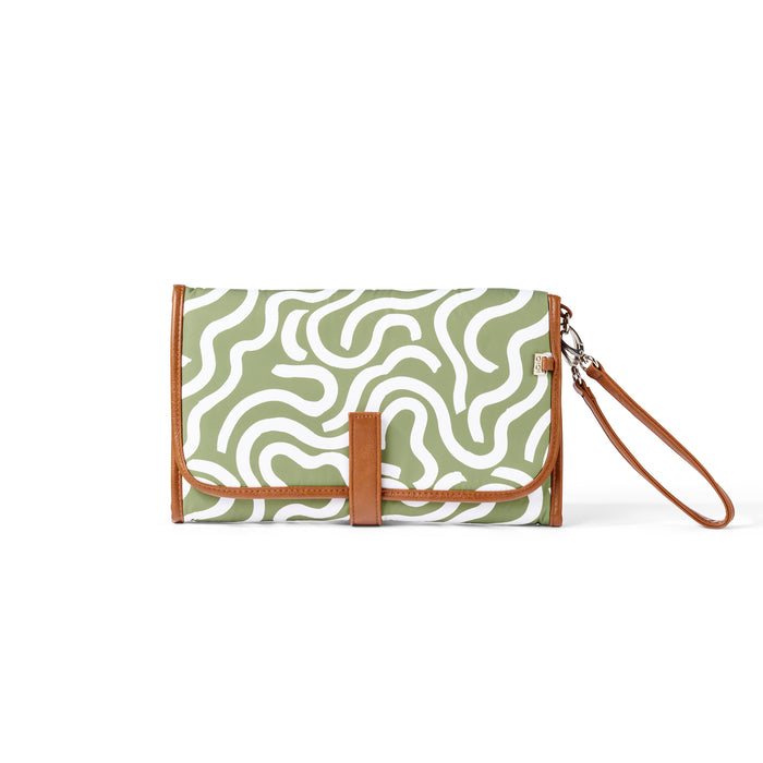 Change Mat Clutch - Green Squiggle