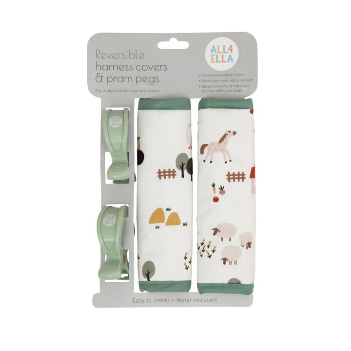 Harness Covers & Pram Pegs- Country Farm