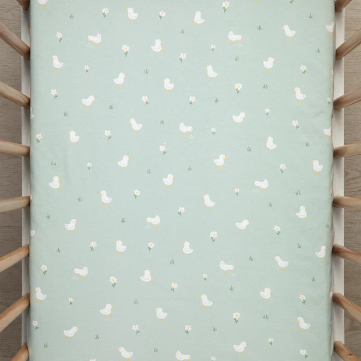2 Pack Organic Jersey Bedside Sleeper Fitted Sheets- Goosey Goosey