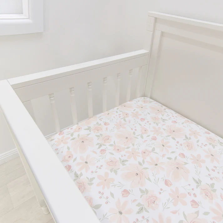 Cot Fitted Sheet- Meadow