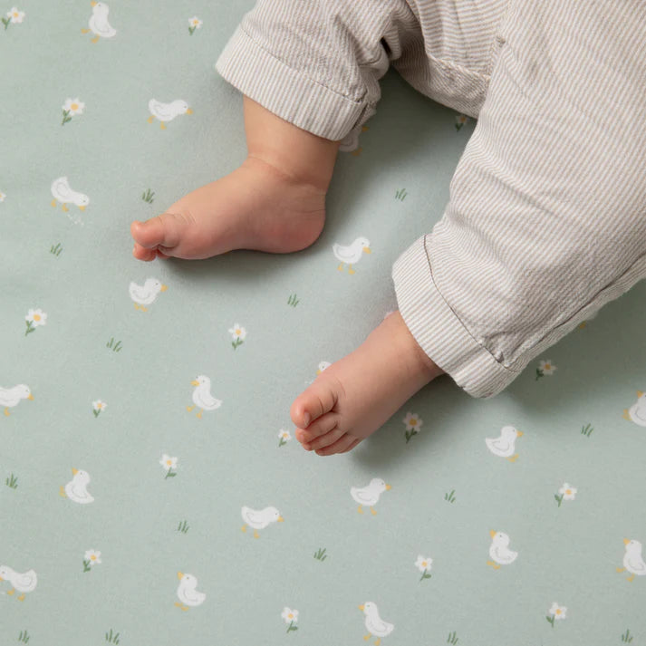 2 Pack Organic Jersey Cot Fitted Sheets - Goosey Goosey