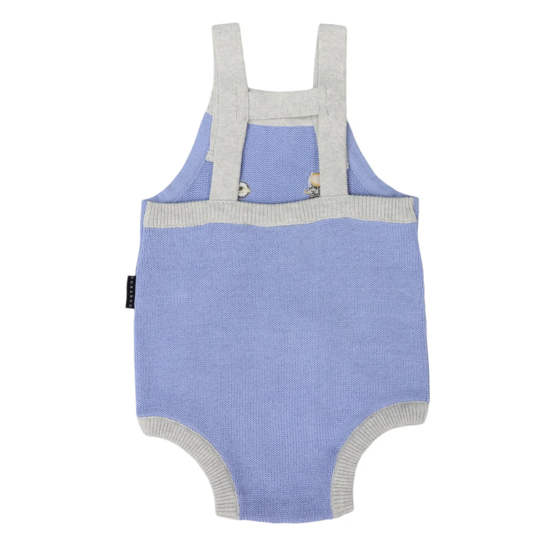 Trucks and Diggers Embroidered Knit Sunsuit Blue