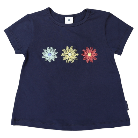 Flower Swing Top- Navy