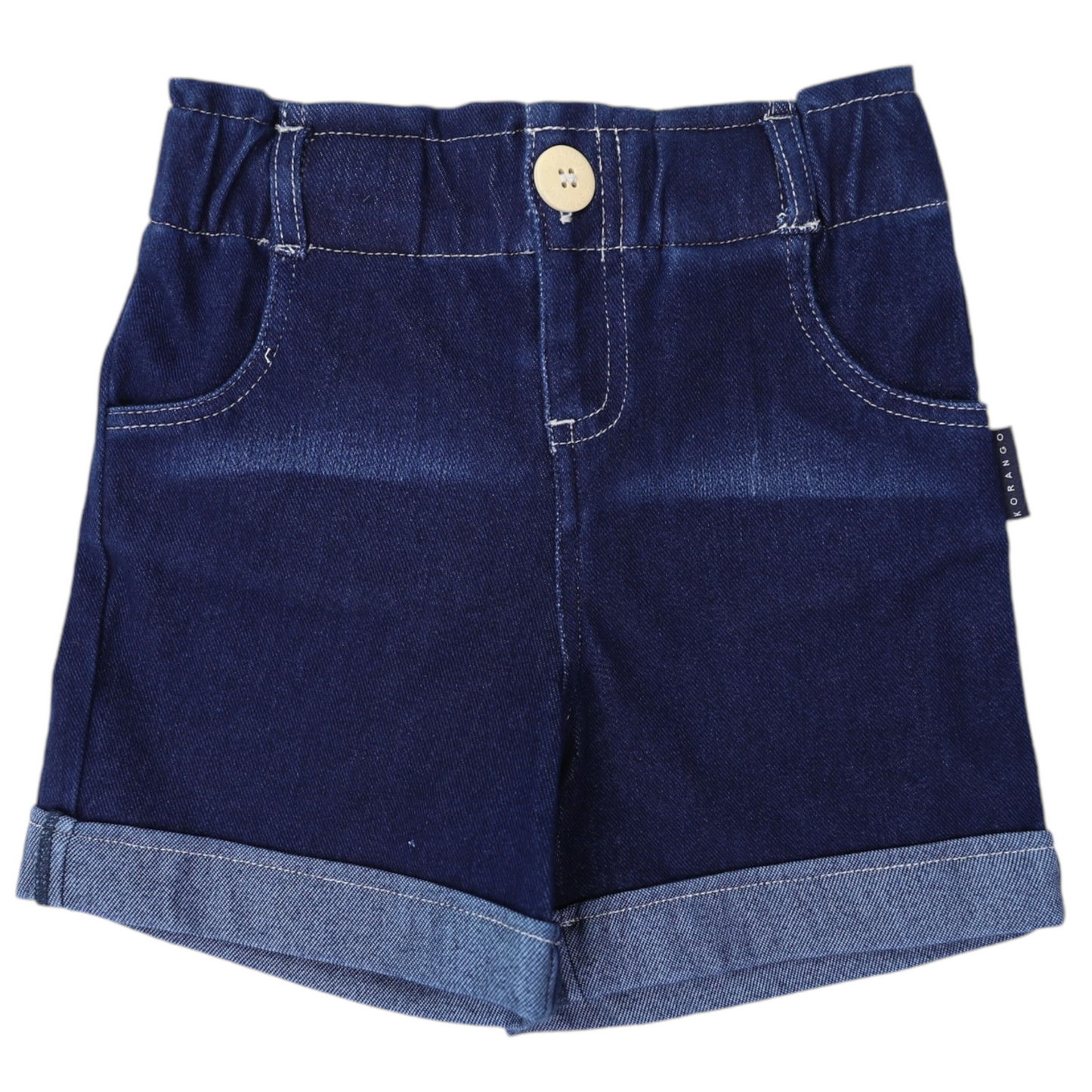 High Waisted Denim Short- Dark Wash