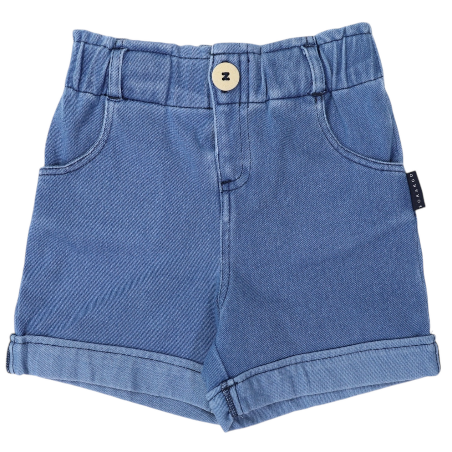 High Waisted Denim Short- Light Wash