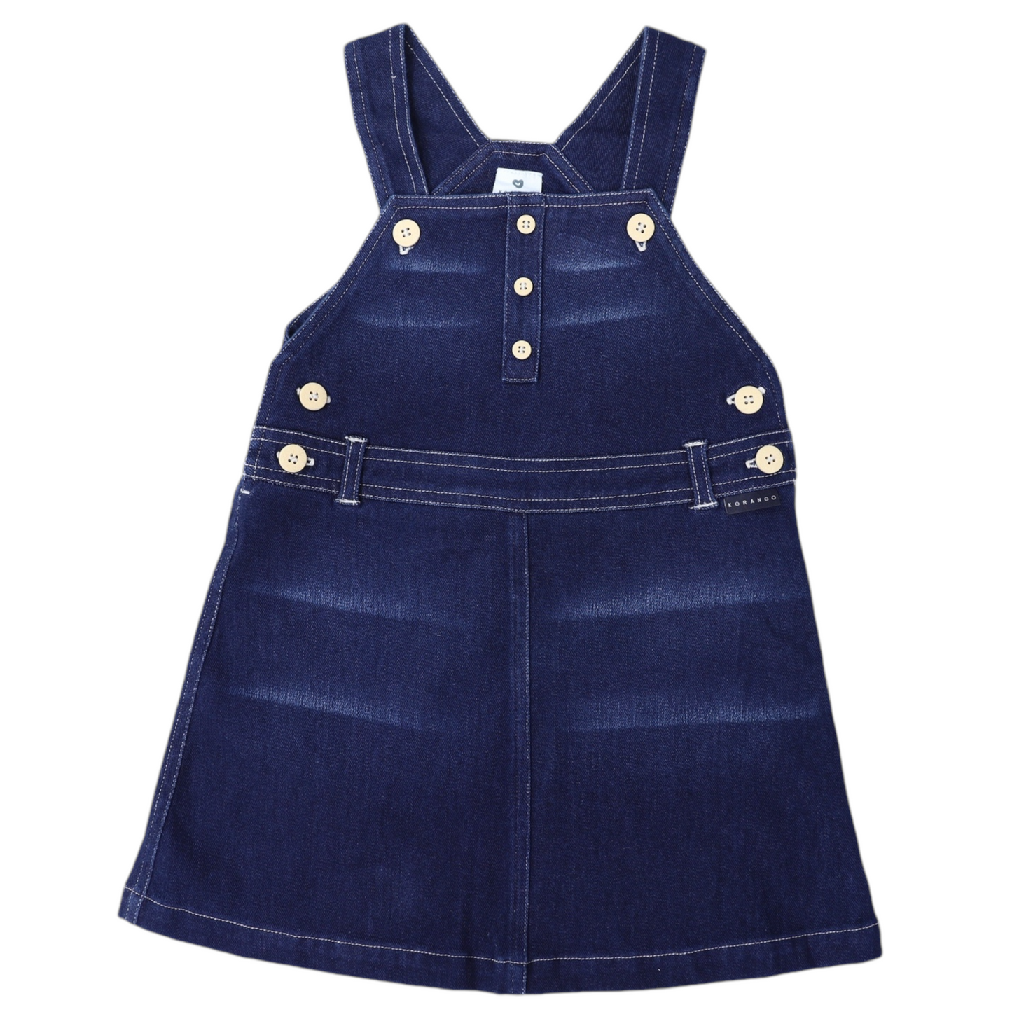 Denim Pinafore- Dark Wash