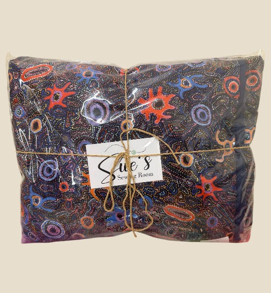 Kindy Sheet Set- Aboriginal Print Navy