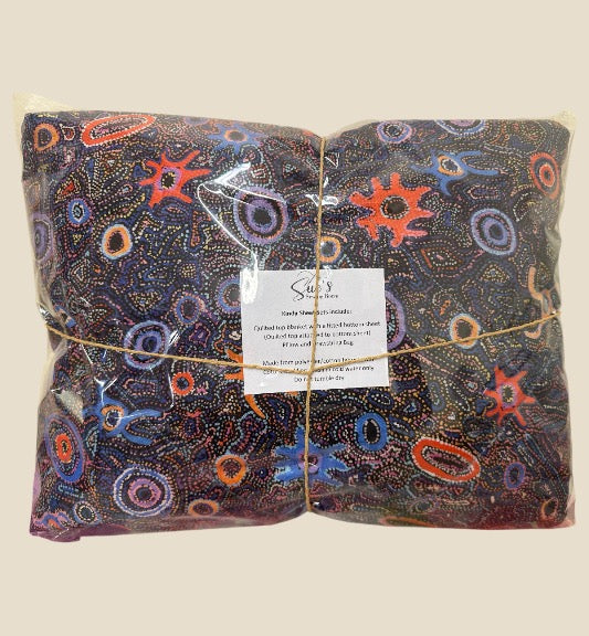 Kindy Sheet Set- Aboriginal Print Navy