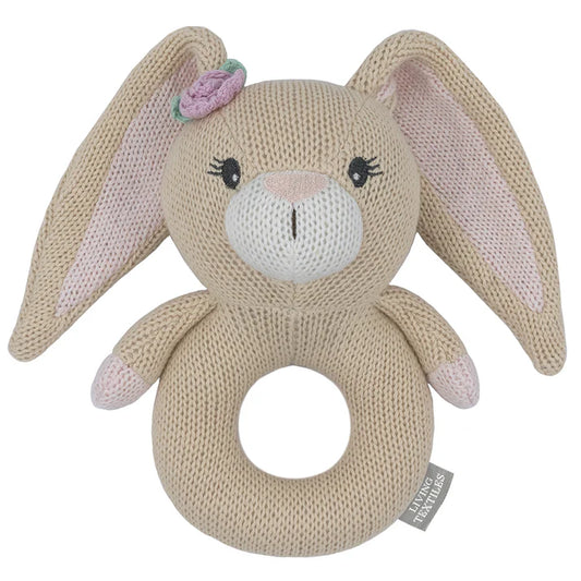Knitted Rattle- Amelia The Bunny